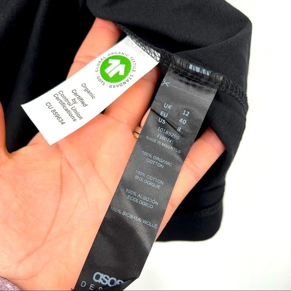 Asos Certified Organic design women’s crew neck short sleeve blouse - Picture 4 of 4